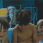 Playing in the Hot Tub at Gram Jo and Grampa Bruce's house. 