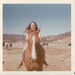 Lorraine, doing what she loved, on horseback at the ranch Summer 1969