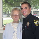 Grandma Lou with Nicholas at Police Academy Graduation 2010