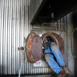 Entering Confined Space.....Ron's last Job site, 2009