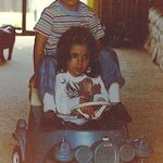 Nelsie letting cousin Whitney drive his car. 1986