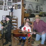 Conner, Landen and Lavern Halloween night.