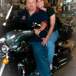 Joe & Mary on motorcycle