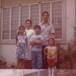 Family photo outside our Manila apartment in 1975