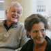 Sen. Edward M. Kennedy, D-Mass., smiles as he sit with his daughter Kara Kennedy in a family room at the Massachusetts General Hospital in Boston, Tuesday afternoon, May 20, 2008.