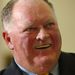 Dave Gavitt, who helped establish the Big East Conference, smiles while being honored Tuesday, April 4, 2006, at the Statehouse in Boston.