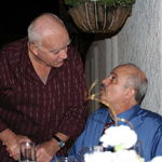 Here is cousin Rebuen telling me he is not my tio Jesus even though I said he looks just like him to me. I miss them both and their great philosophical conversations.