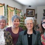 Letty, Liz, Mom and Rosie (the three daughters)
