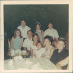 John & Kitsa surrounded by his sister's family: Demetra, brother-in-law, George, mother,Fani, and  nephew and nieces, Milly, Fay, Jim & Tina Stassis