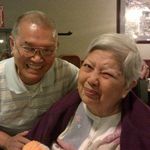 Husband Carlito with Estelita on her 76th birthday.