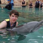 Danny with dolphin-Discovery Cove