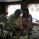Mom and Lynette making jam - 7/16/10