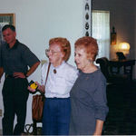 Her 80th Birthday - From left: Nephew Robert, sister Grace, and Cookie