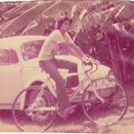 Jojo with his first bike.He bought it with his own money by saving.