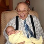 Great Grandpa holding Katelyn