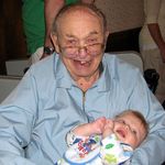 Great Grandpa holding Evan