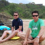 Brendan & Ro on the beach at Kiama