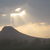 There is another mountain, there, and the sun is shining on it