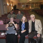 FRow: Sally Young, Adriana Hall, Ursula Rigsby, Clyde Rigsby, 2nd row: Jim Fowler, Steve Rigsby, back row: Justin Fowler, and Rev. Keith Bonner
