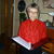 Elisabet J. singing Christmas carols at home in Vänersborg