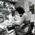 an old photo of 1975 working in the lab