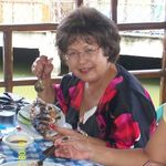 For those of you who knew my mom, you know she was a very talented cook, here is a picture which shows her enjoying the cooking and recipes of others inthe homeland.
