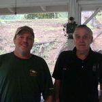 Mark and dad. Mark's Cook out.