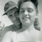 Jerry and Barb sailing (and snuggling).
