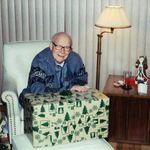 Rod at Christmas...he always appreciated the work and art that went into a large wrapped package.