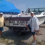 Bay Hawk was a boat Greg and Dad went out on when they were younger.  We happened to spot it sitting in a boat graveyard just off Lake Eerie in the summer of 2010.