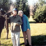 Dad and Mom with Dart Ros, about 1995.