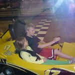 a few years ago, taking his niece around the racetrack