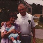 Gram, Andrea (5 weeks) and Grandpa Arnold