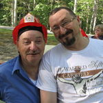 Me and Dad at Bens Birthday Party