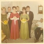 Alene and I went all through elementary school together and then on to high school and together we went to the Senior Prom.  Alene is on the far left, I am on the right...she looked beautiful!  