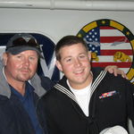 December 20, 2010--Gary with Tripp on the USS Harry S. Truman in Norfolk, VA.