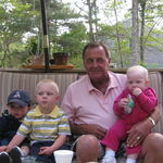 Papa and his three great-grandchildren 