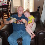 Ava loves her Poppy! She really enjoys the book better than the movie...SHUT IT OFF, SHUT IT OFF!
