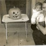 Jack holding Kristin, Halloween 1967
