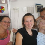 my granny and my girls at hospital