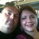 Brandon and Daniell enjoying the train ride for Father's Day 2012.