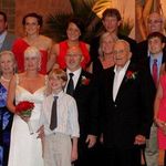 The Brennan family at Anitas wedding, Carrie is in the top left of the photo.