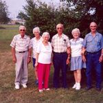 Dorothy holding onto her big brothers Jim & Carl, no need to plant corn.