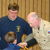 Cub Scout Den Leader Matt awarding Aidan his Wold Rank in Pack 158 on May 18, 2009 at St. Mary's.