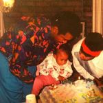 Mommy, Daddy and me - my first birthday