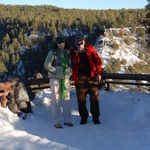 A snow covered day at the Grand Canyon.