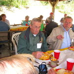 Lee sitting with his friend through Elementary and High School. Class Reunion Oct. 3, 2009