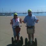 On a segway in Chicago!  No hands and very proud about it! 