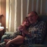 Audrey - great granddaughter in Pa's chair