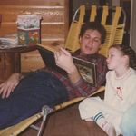 Taylor and Uncle Gary Reading about Baby Jesus ~ Christmas ~ 1984